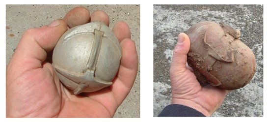 submunitions hend in hands.